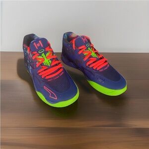 PUMA Lamelo MB.01 Galaxy Men's Basketball Shoe Blue Multicolor Size 8.5 376677-7